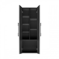 Шкаф-пенал для ванной AQUATON Ар-Деко 40 2 дверцы, серый кобальт