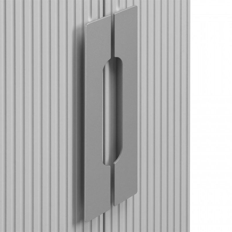 Шкаф-пенал для ванной AQUATON Ар-Деко 40 2 дверцы, серый кобальт