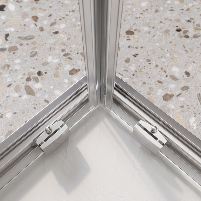 Душевой уголок BelBagno Luce AH-2-100/80-C-Cr 100x80, профиль хром, стекло прозрачное