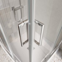 Душевой уголок BelBagno Luce AH-2-100/80-C-Cr 100x80, профиль хром, стекло прозрачное