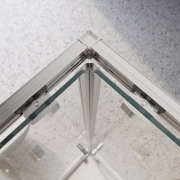 Душевой уголок BelBagno Luce AH-2-100/80-C-Cr 100x80, профиль хром, стекло прозрачное