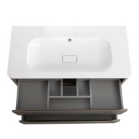 Тумба с раковиной Cezares Relax 100 подвесная, 2 ящика, сатин