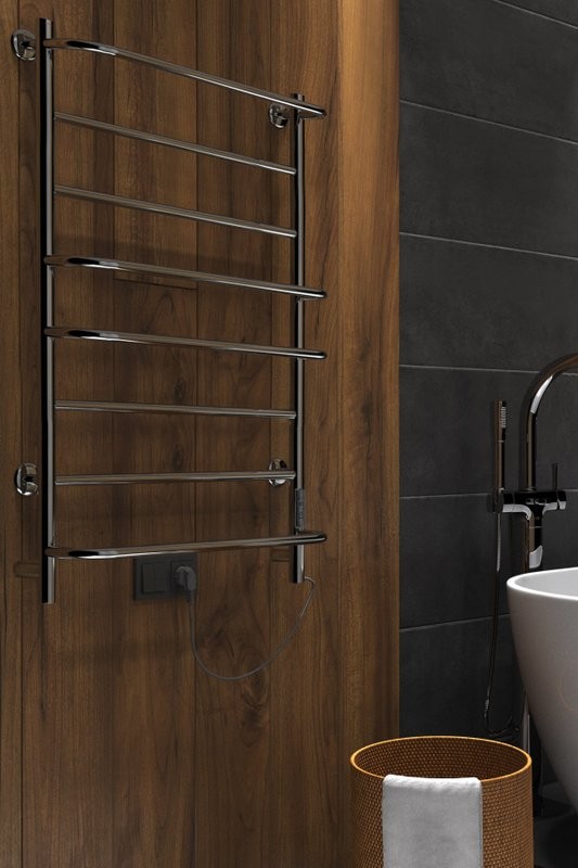 Полотенцесушитель электрический Indigo Europe Lux LELLE80-50Rt серебристый