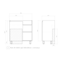 Тумба под раковину без столешницы Vigo Milos 80 напольная, белая