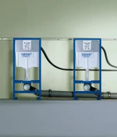 Комплект Унитаз подвесной Grohe Bau Ceramic 39351000 безободковый, альпин-белый + Инсталляция Rapid SL 38775001 4 в 1 с кнопкой смыва