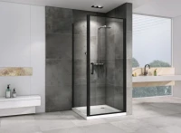 Душевой уголок Abber Sonnenstrand AG04100B-S100B 100x100, профиль черный, стекло прозрачное