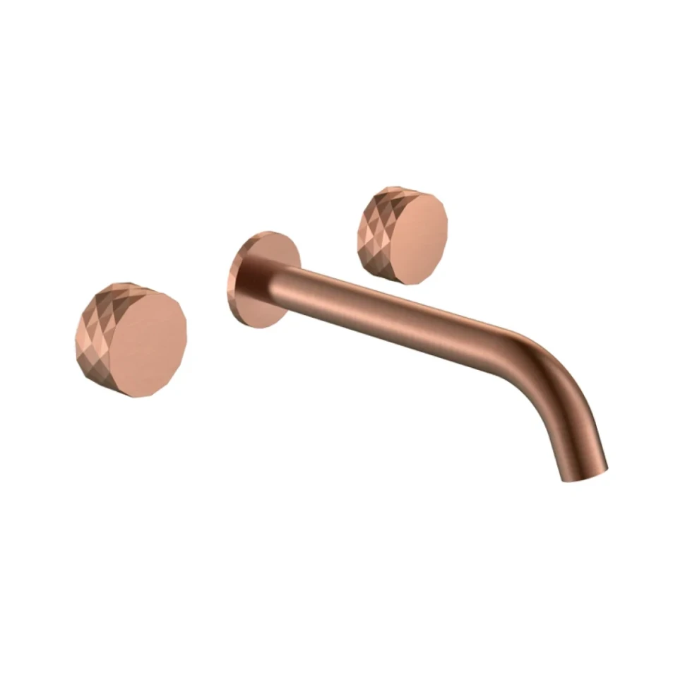 Смеситель для раковины Boheme Stick diamond 152-2-CB С ВНУТРЕННЕЙ ЧАСТЬЮ, copper brushed