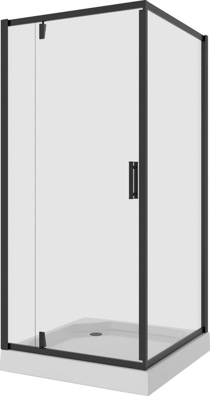 Душевой уголок Niagara Nova NG-6802-08 BLACK 100x100, квадратный, черный