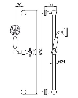 Душевой гарнитур Cezares Olimp Olimp SD 03/24