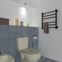 Полотенцесушитель электрический Маргроид Вид 81-10 профильный 60x50 R черный матовый
