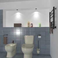 Полотенцесушитель электрический Маргроид Вид 81-10 профильный 60x50 R черный матовый