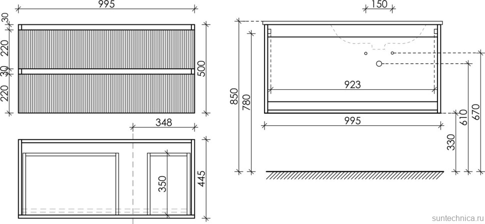 Мебель для ванной комнаты Sancos Snob R 100 см, R, bianco