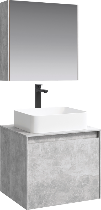 Мебель для ванной комнаты Aqwella 5 stars Mobi 60 бетон светлый
