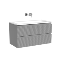 Тумба с раковиной Sancos Folk 90 подвесная, ergraut soft, раковина СN7019wx
