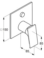 Встраиваемый смеситель для душа и ванны Kludi Decus 54759N275 оружейная сталь PVD