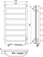 Полотенцесушитель электрический Laris Виктория П7 400/700 R