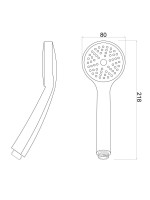 Душевая лейка РМС LE05 хром