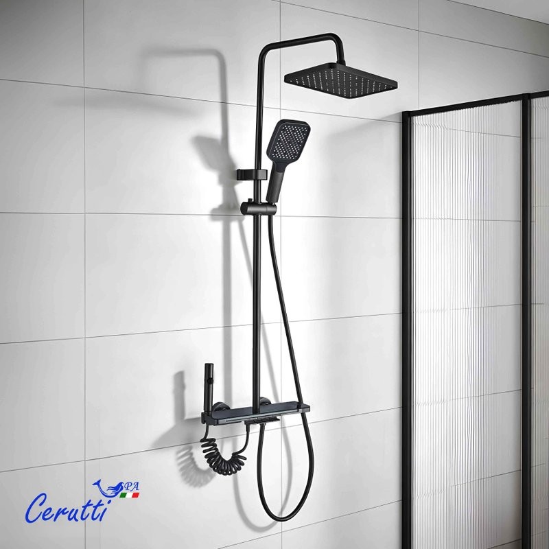 Душевая стойка Ceruttispa 11413 графит