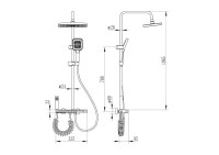 Душевая стойка Ceruttispa 11413 графит