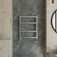 Полотенцесушитель электрический Grota Nosto 530х800 NM EL 80x55 см, подключение справа, слева, скрытое подключение справа, матовый хром, лесенка