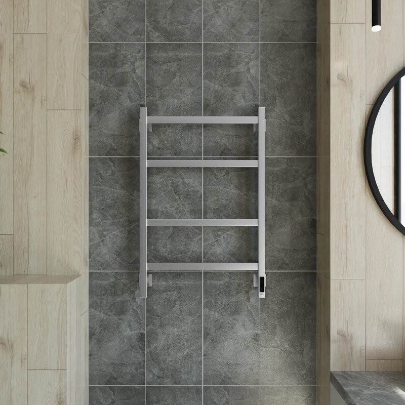 Полотенцесушитель электрический Grota Nosto 530х800 NM EL 80x55 см, подключение справа, слева, скрытое подключение справа, матовый хром, лесенка