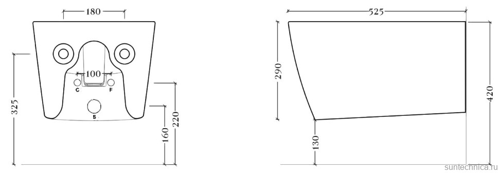Биде подвесное ArtCeram A16 ASB004 05 00 матовое белое