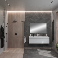 Мебель для ванной комнаты Velvex Pulsus 140 подвесная, белая, зеркало DIWO Элиста