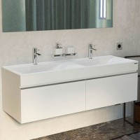 Мебель для ванной комнаты Velvex Pulsus 140 подвесная, белая, зеркало DIWO Элиста
