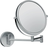 Косметическое зеркало Hansgrohe Logis Universal без подсветки, двухстороннее, телескопическое, поворотное, хром