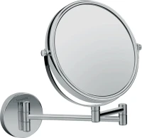 Косметическое зеркало Hansgrohe Logis Universal без подсветки, двухстороннее, телескопическое, поворотное, хром