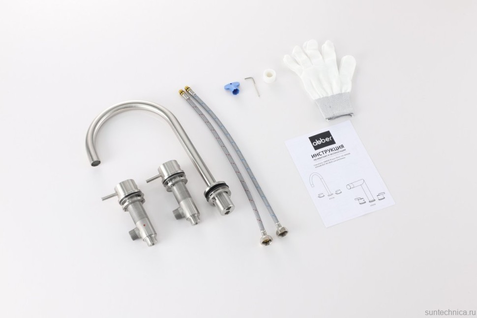 Смеситель для раковины Abber Wasser Kreis 316 AF8108BST-M брашированная сталь