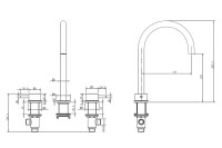 Смеситель для раковины Abber Wasser Kreis 316 AF8108BST-M брашированная сталь