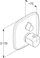 Термостатический смеситель встраиваемый Kludi Ameo 418350575