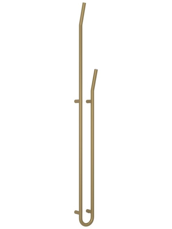 Полотенцесушитель электрический Сунержа Локон 022-0887-1612 160x10 см, подключение справа, скрытое подключение справа, матовая шампань, I-образный