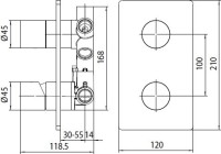 Встраиваемый смеситель для душа и ванны Bossini OKI Z00004.030 хром