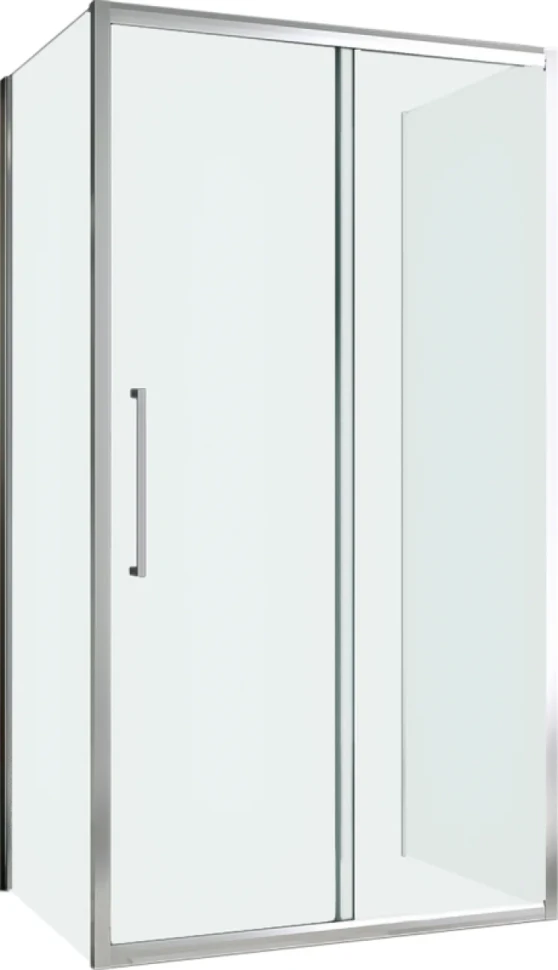 Душевой уголок Abber Schwarzer Diamant AG30100H-S70-S70 100x70, профиль хром, стекло прозрачное