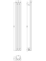 Полотенцесушитель электрический Сунержа Вердикт 4.0 00-0851-1210 120x15 см, подключение справа, скрытое подключение справа, без покрытия, I-образный