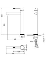 Смеситель для раковины Timo Saona 2311/20F золото шлифованное