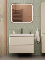 Мебель для ванной комнаты SanStar Riana 80 подвесная, cappuccino, раковина Фостер 80