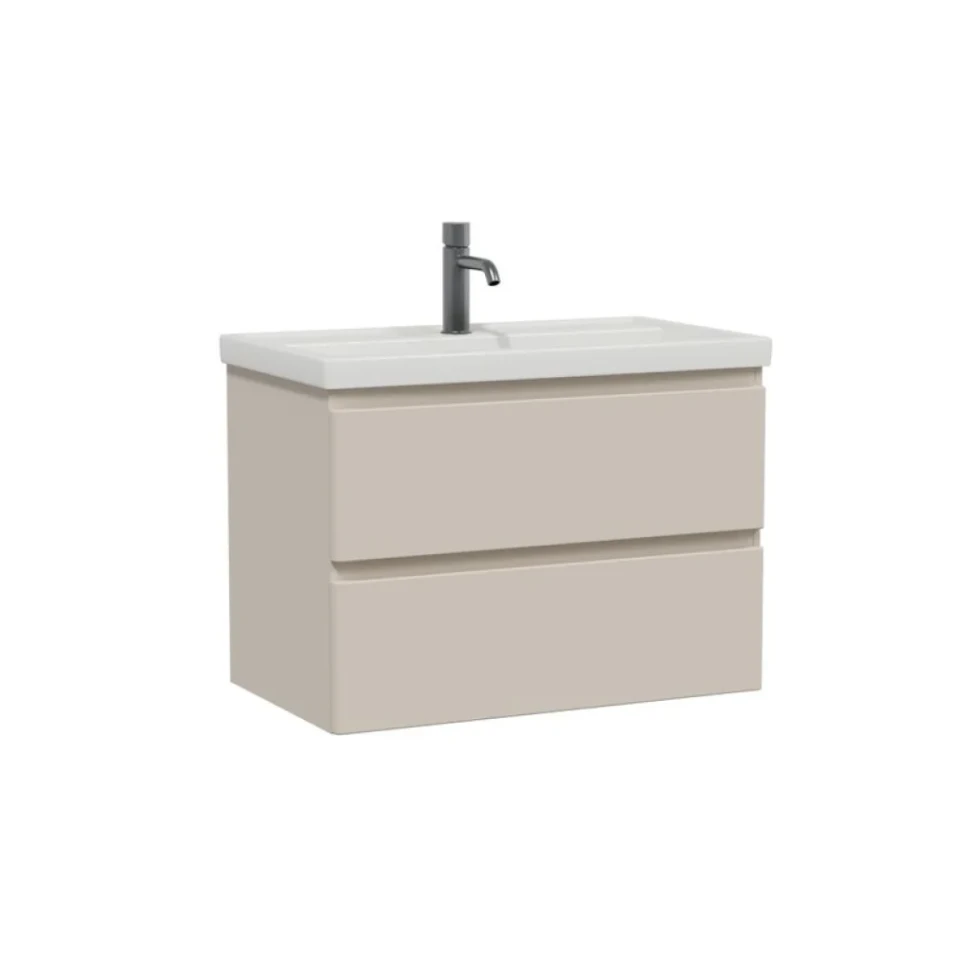 Мебель для ванной комнаты SanStar Riana 80 подвесная, cappuccino, раковина Фостер 80