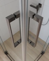 Душевой уголок Cezares Slider A 2 80/90 C GM профиль оружейная сталь, стекло прозрачное