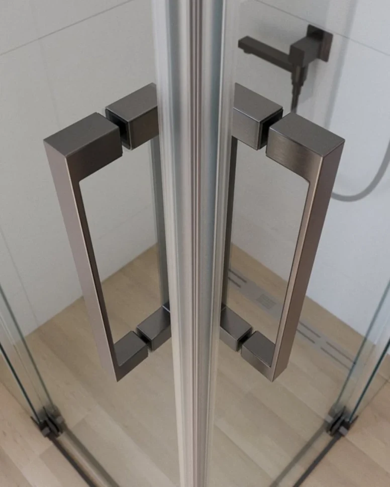 Душевой уголок Cezares Slider A 2 80/90 C GM профиль оружейная сталь, стекло прозрачное