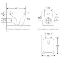Унитаз подвесной AQUAme AQM2016PRO безободковый