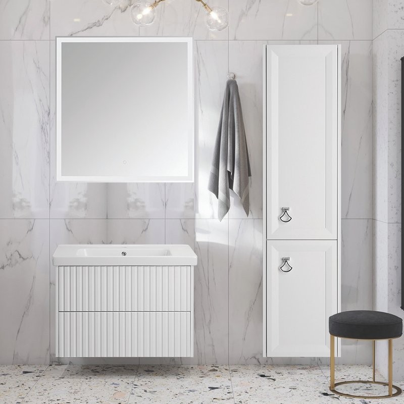 Мебель для ванной комнаты ASB-Woodline Риола 80 слоновая кость