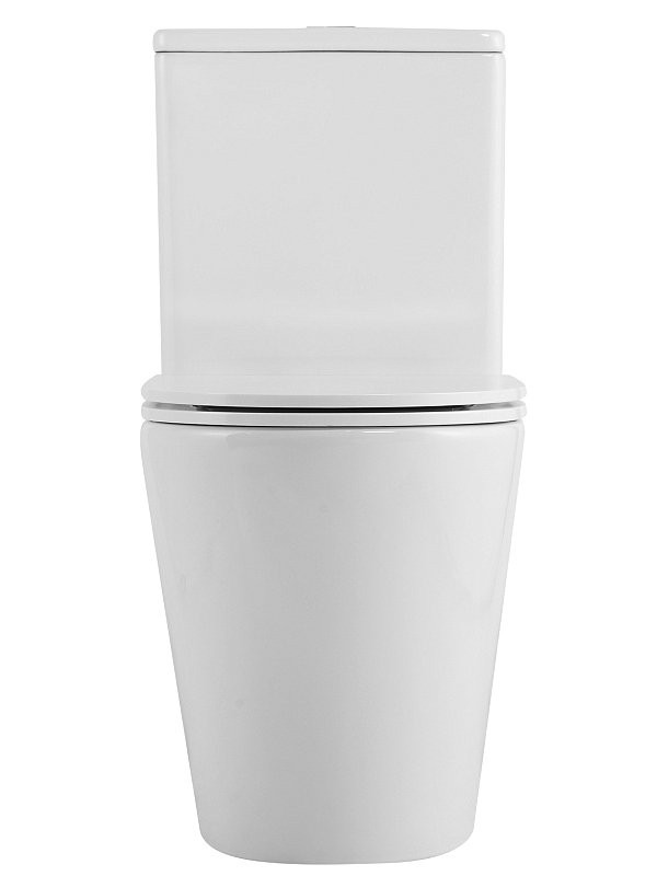 Унитаз-моноблок напольный AZARIO Nimbus AZ-6080-AP безободковый, с микролифтом, глянцевый белый