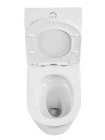 Унитаз-моноблок напольный AZARIO Nimbus AZ-6080-AP безободковый, с микролифтом, глянцевый белый