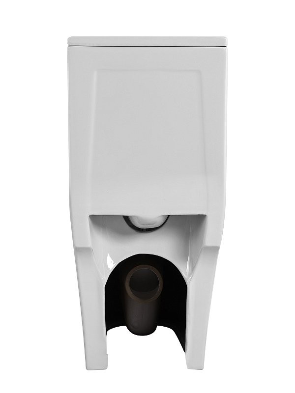 Унитаз-моноблок напольный AZARIO Nimbus AZ-6080-AP безободковый, с микролифтом, глянцевый белый