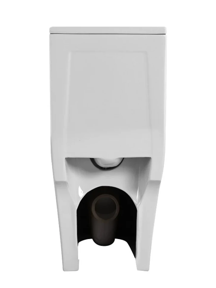 Унитаз-моноблок напольный AZARIO Nimbus AZ-6080-AP безободковый, с микролифтом, глянцевый белый