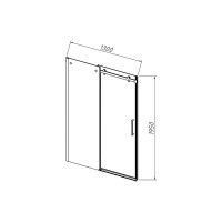 Душевая дверь в нишу Vincea Como-N VDS-4CN130CGB 130 см, профиль черный матовый, стекло тонированное серое