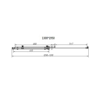 Душевая дверь в нишу Vincea Como-N VDS-4CN130CGB 130 см, профиль черный матовый, стекло тонированное серое
